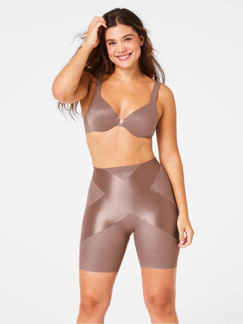 SPANXshape ® Satin-X ™ Mid-thigh Shorts Size XL NWT Brand New